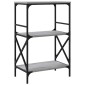 vidaXL Βιβλιοθήκη 3 Επιπέδων Γκρι Sonoma 59x35x90,5 εκ. Επεξεργ. Ξύλο