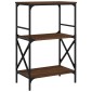 vidaXL Βιβλιοθήκη 3 Επιπέδων Καφέ Δρυς 59x35x90,5 εκ. Επεξεργ. Ξύλο