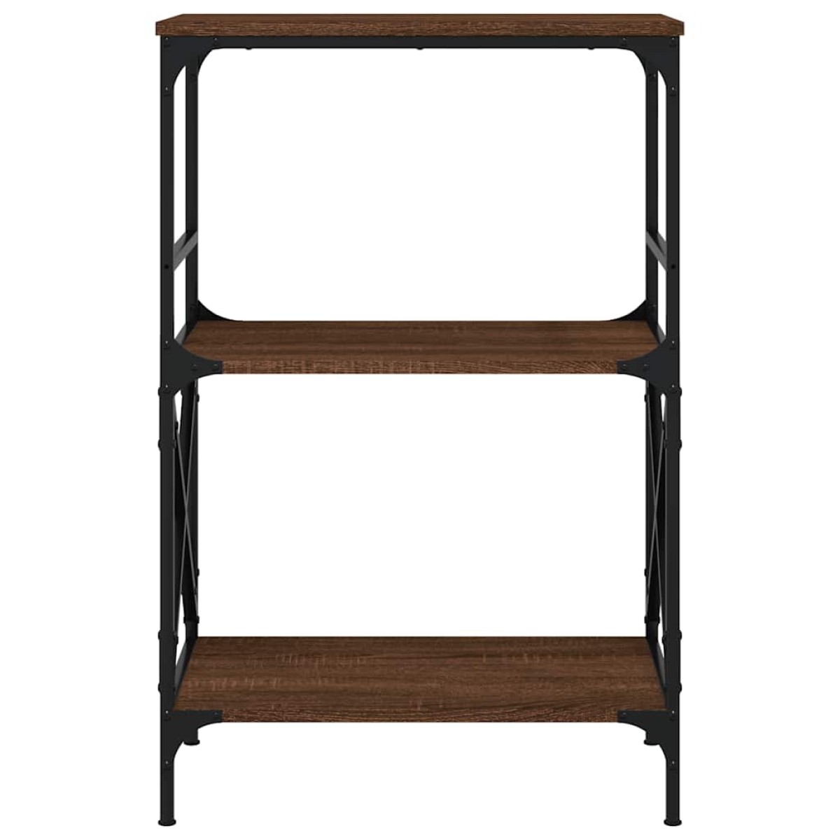 vidaXL Βιβλιοθήκη 3 Επιπέδων Καφέ Δρυς 59x35x90,5 εκ. Επεξεργ. Ξύλο
