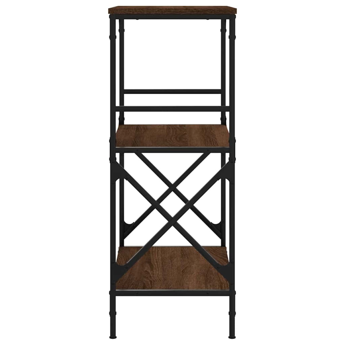 vidaXL Βιβλιοθήκη 3 Επιπέδων Καφέ Δρυς 59x35x90,5 εκ. Επεξεργ. Ξύλο