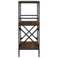 vidaXL Βιβλιοθήκη 3 Επιπέδων Καφέ Δρυς 59x35x90,5 εκ. Επεξεργ. Ξύλο