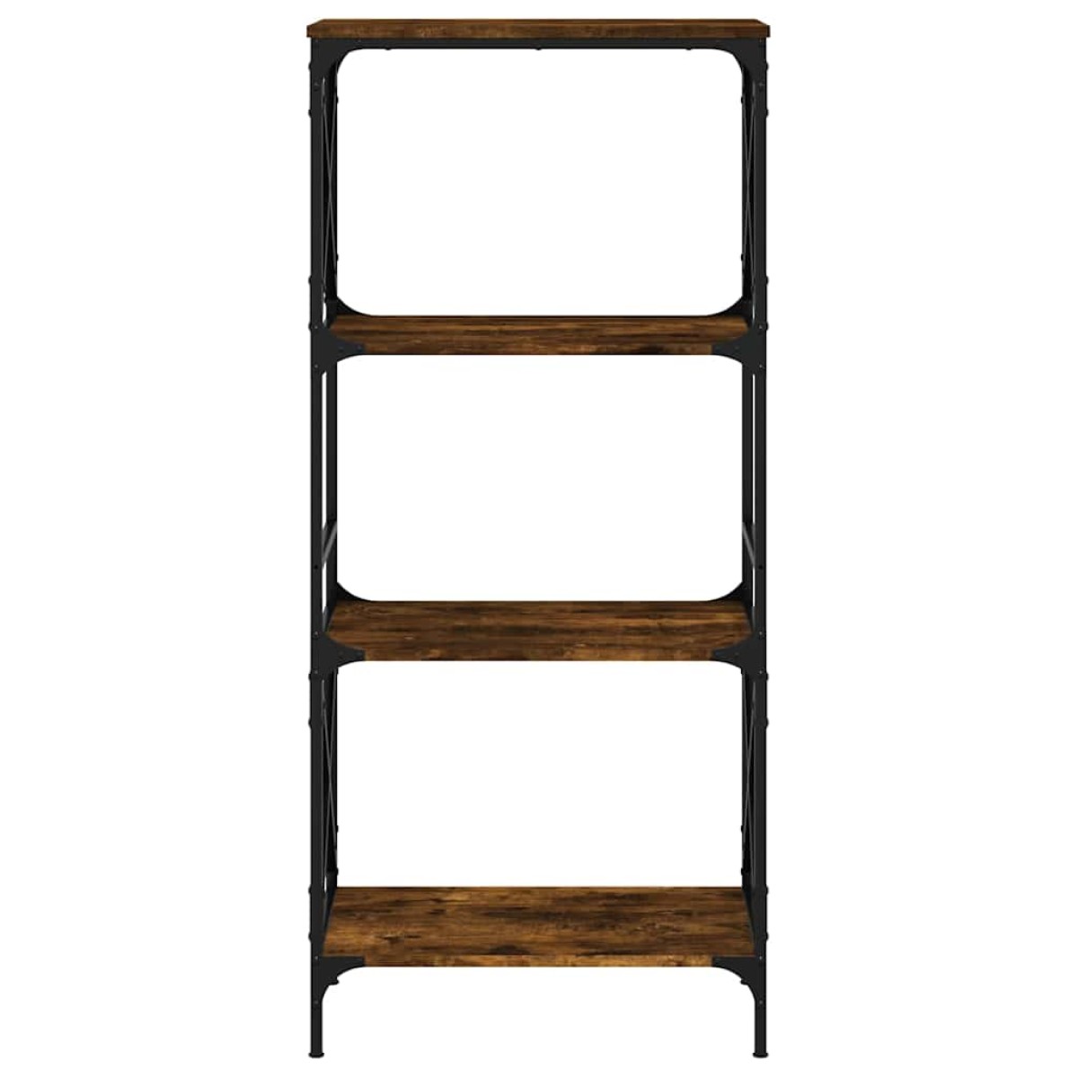 vidaXL Βιβλιοθήκη 4 Επιπέδων Καπνιστή Δρυς 59x35x132 εκ. Επεξεργ. Ξύλο