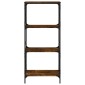 vidaXL Βιβλιοθήκη 4 Επιπέδων Καπνιστή Δρυς 59x35x132 εκ. Επεξεργ. Ξύλο