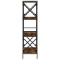 vidaXL Βιβλιοθήκη 4 Επιπέδων Καπνιστή Δρυς 59x35x132 εκ. Επεξεργ. Ξύλο