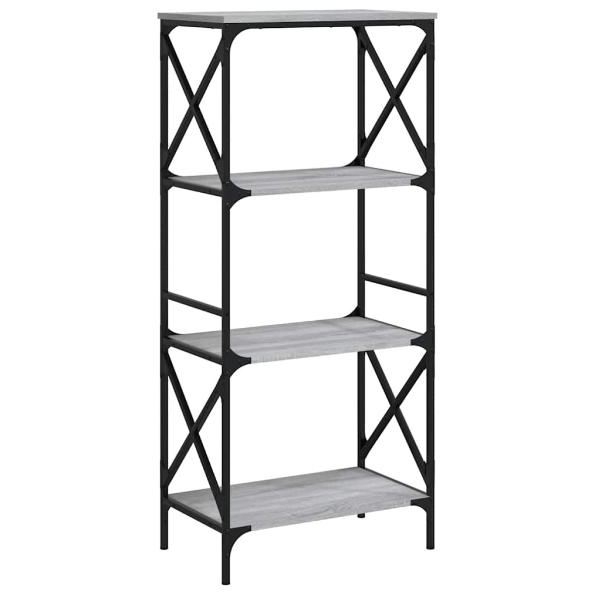 vidaXL Βιβλιοθήκη 4 Επιπέδων Γκρι Sonoma 59x35x132 εκ. Επεξεργ. Ξύλο