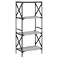 vidaXL Βιβλιοθήκη 4 Επιπέδων Γκρι Sonoma 59x35x132 εκ. Επεξεργ. Ξύλο