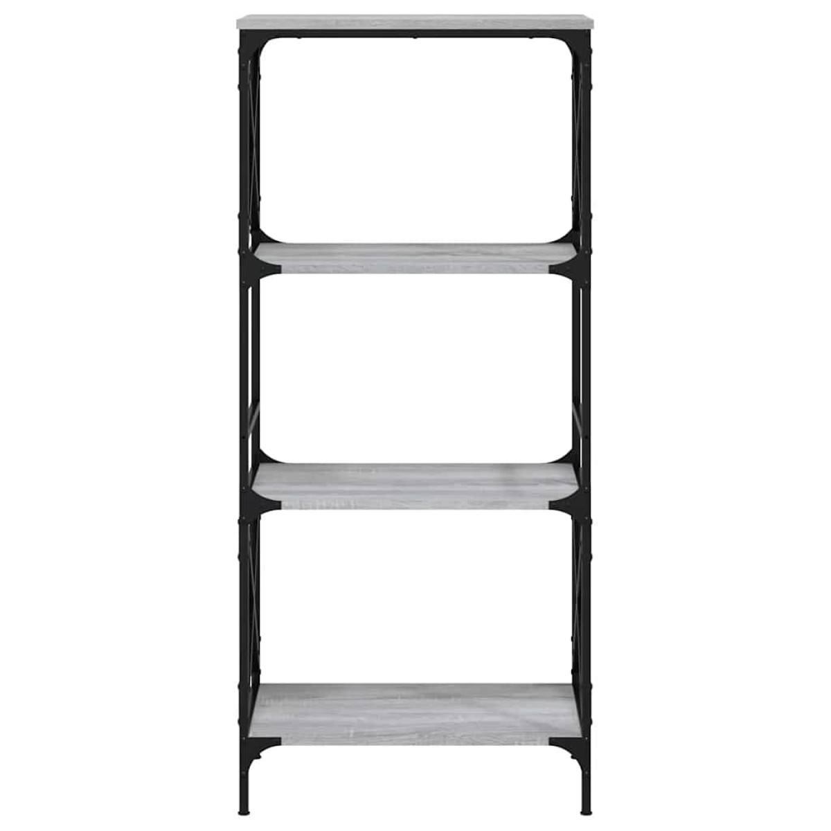 vidaXL Βιβλιοθήκη 4 Επιπέδων Γκρι Sonoma 59x35x132 εκ. Επεξεργ. Ξύλο
