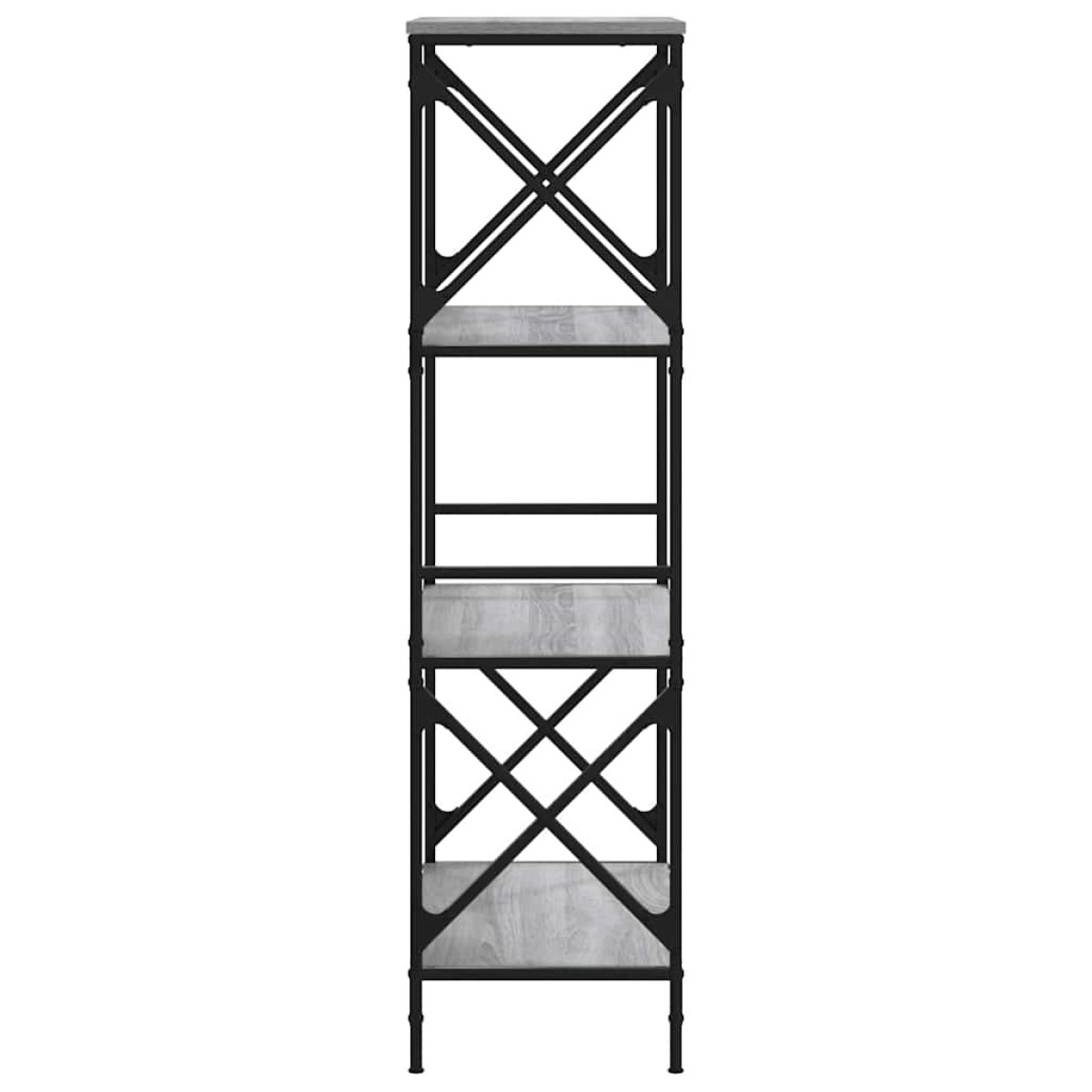 vidaXL Βιβλιοθήκη 4 Επιπέδων Γκρι Sonoma 59x35x132 εκ. Επεξεργ. Ξύλο