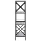vidaXL Βιβλιοθήκη 4 Επιπέδων Γκρι Sonoma 59x35x132 εκ. Επεξεργ. Ξύλο