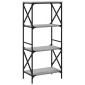 vidaXL Βιβλιοθήκη 4 Επιπέδων Γκρι Sonoma 59x35x132 εκ. Επεξεργ. Ξύλο