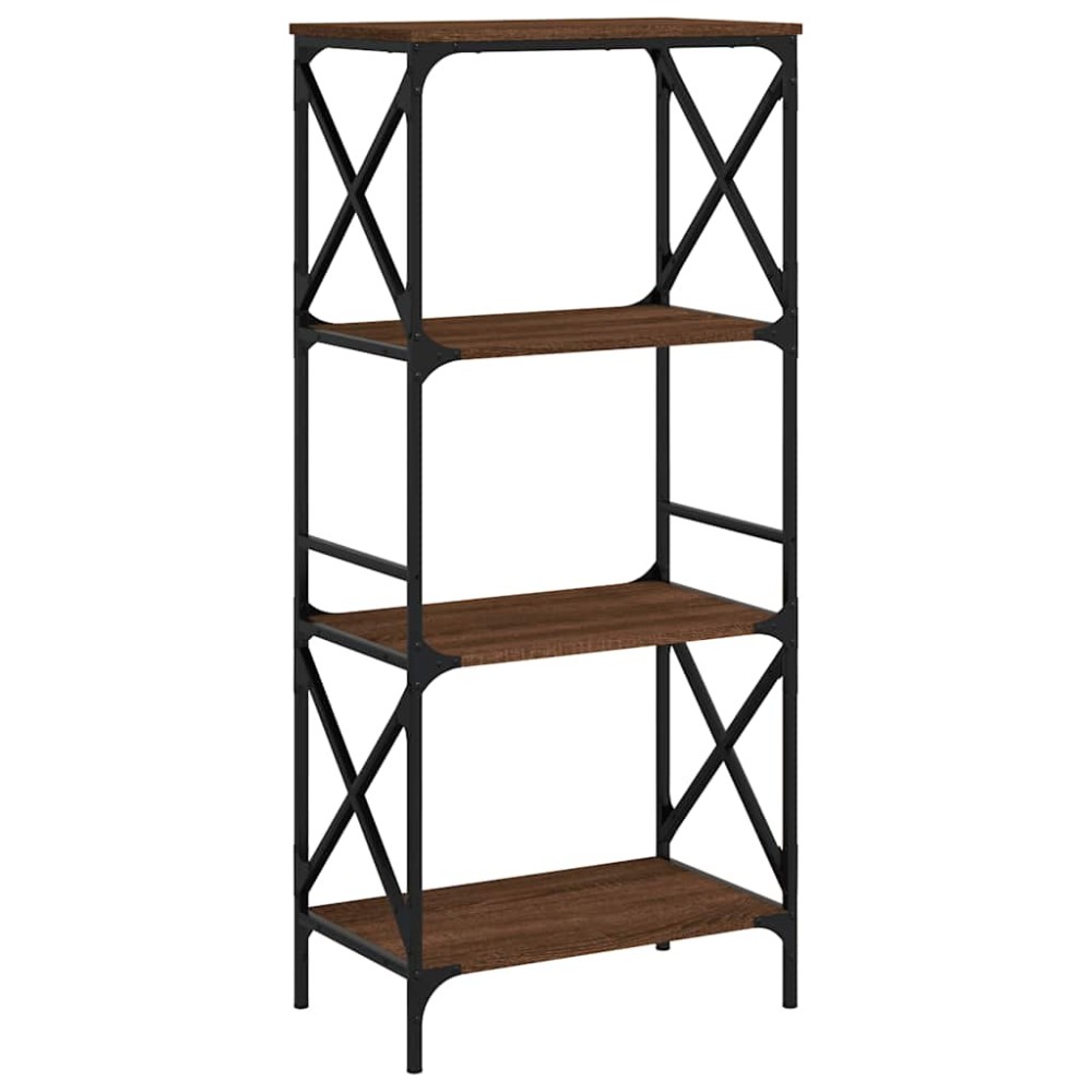 vidaXL Βιβλιοθήκη 4 Επιπέδων Καφέ Δρυς 59 x 35 x 132 εκ. Επεξεργ. Ξύλο