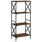 vidaXL Βιβλιοθήκη 4 Επιπέδων Καφέ Δρυς 59 x 35 x 132 εκ. Επεξεργ. Ξύλο