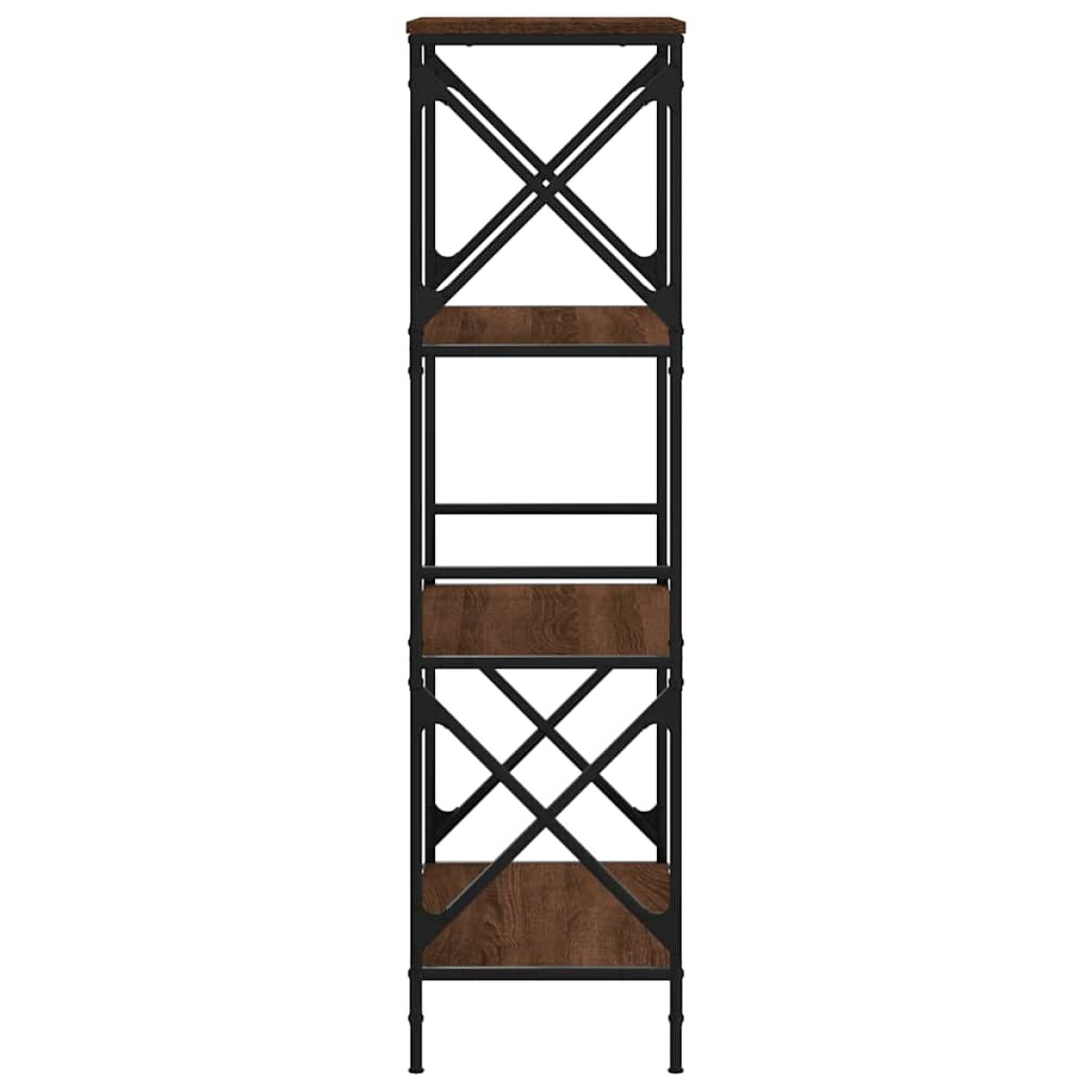 vidaXL Βιβλιοθήκη 4 Επιπέδων Καφέ Δρυς 59 x 35 x 132 εκ. Επεξεργ. Ξύλο