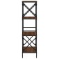vidaXL Βιβλιοθήκη 4 Επιπέδων Καφέ Δρυς 59 x 35 x 132 εκ. Επεξεργ. Ξύλο