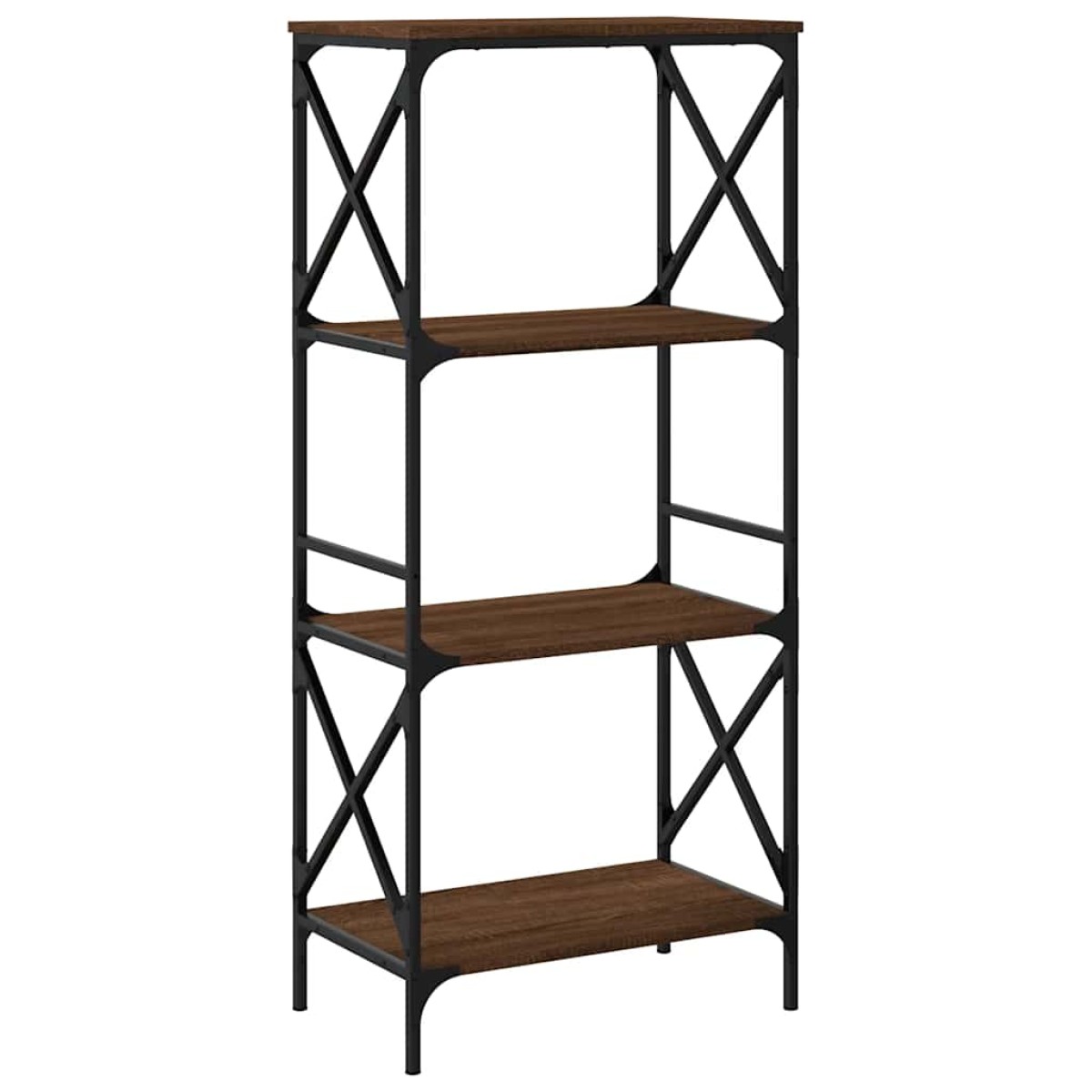 vidaXL Βιβλιοθήκη 4 Επιπέδων Καφέ Δρυς 59 x 35 x 132 εκ. Επεξεργ. Ξύλο