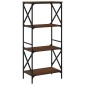 vidaXL Βιβλιοθήκη 4 Επιπέδων Καφέ Δρυς 59 x 35 x 132 εκ. Επεξεργ. Ξύλο