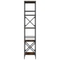 vidaXL Βιβλιοθήκη 5 Επιπέδων Καπνιστή Δρυς 59x35x171 εκ. Επεξεργ. Ξύλο
