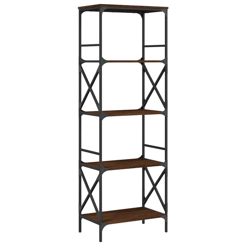 vidaXL Βιβλιοθήκη 5 Επιπέδων Καφέ Δρυς 59 x 35 x 171 εκ. Επεξεργ. Ξύλο