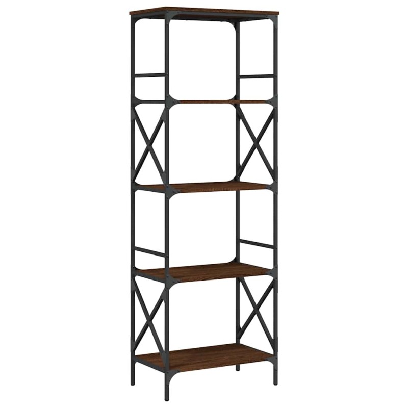 vidaXL Βιβλιοθήκη 5 Επιπέδων Καφέ Δρυς 59 x 35 x 171 εκ. Επεξεργ. Ξύλο