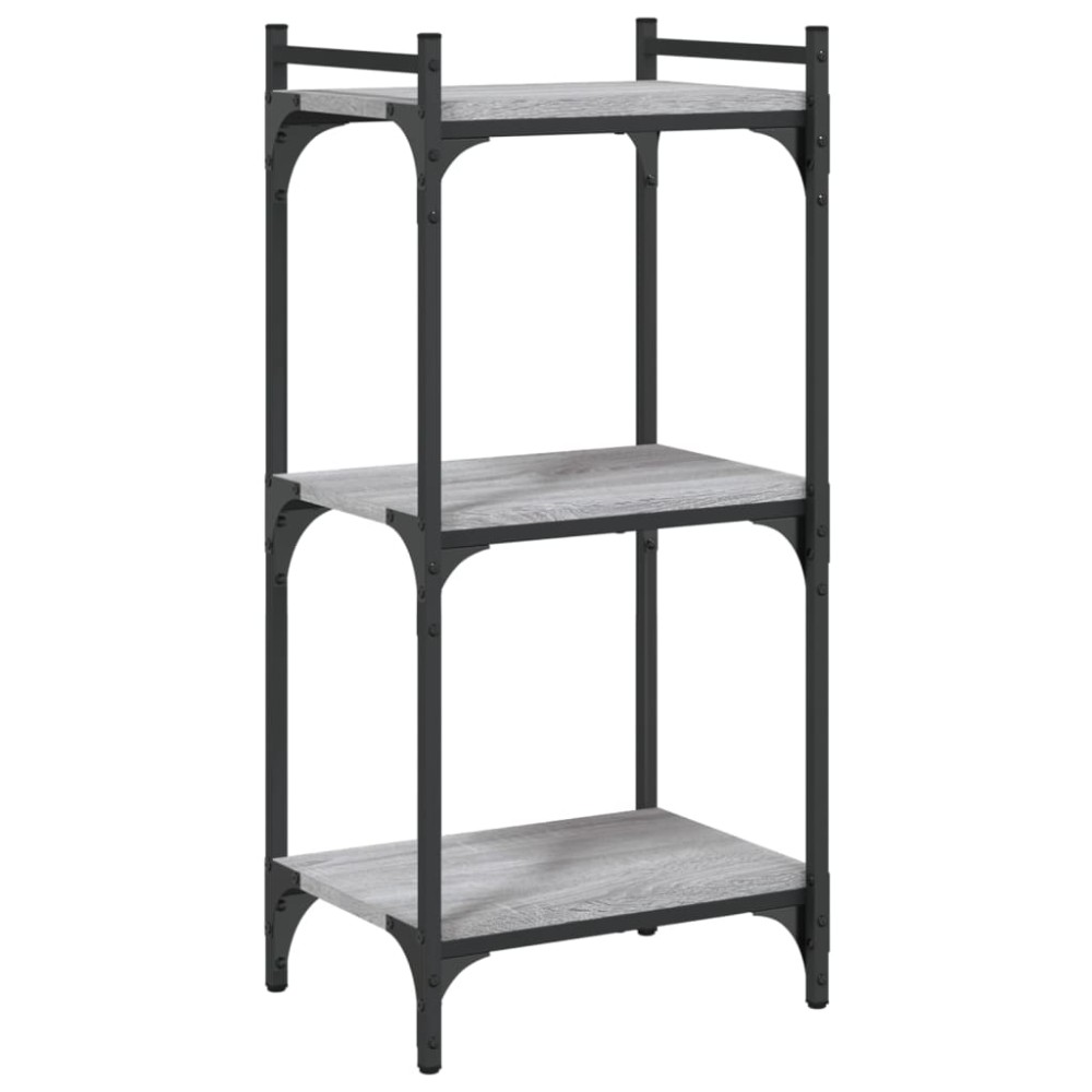 vidaXL Βιβλιοθήκη 3 Επιπέδων Γκρι Sonoma 40x30x86 εκ. Επεξεργ. Ξύλο