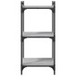 vidaXL Βιβλιοθήκη 3 Επιπέδων Γκρι Sonoma 40x30x86 εκ. Επεξεργ. Ξύλο