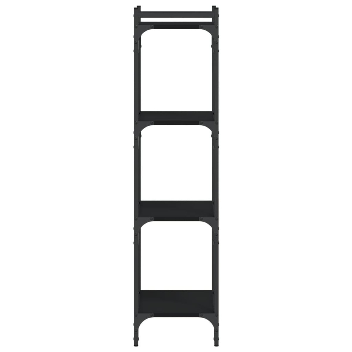 vidaXL Βιβλιοθήκη 4 Επιπέδων Μαύρη 40 x 30 x 120 εκ. από Επεξεργ. Ξύλο