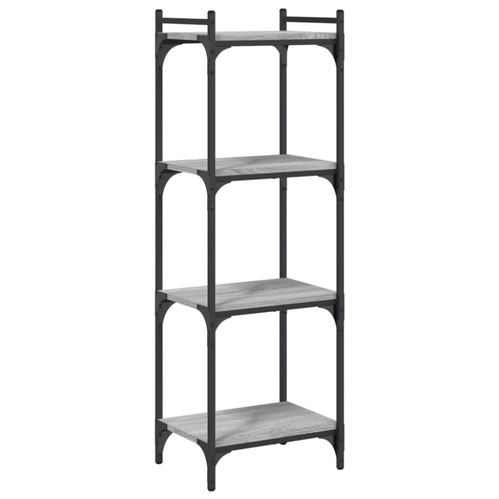 vidaXL Βιβλιοθήκη 4 Επιπέδων Γκρι Sonoma 40x30x120 εκ. Επεξεργ. Ξύλο