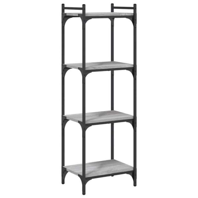 vidaXL Βιβλιοθήκη 4 Επιπέδων Γκρι Sonoma 40x30x120 εκ. Επεξεργ. Ξύλο