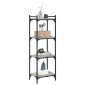 vidaXL Βιβλιοθήκη 4 Επιπέδων Γκρι Sonoma 40x30x120 εκ. Επεξεργ. Ξύλο