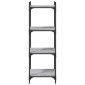 vidaXL Βιβλιοθήκη 4 Επιπέδων Γκρι Sonoma 40x30x120 εκ. Επεξεργ. Ξύλο