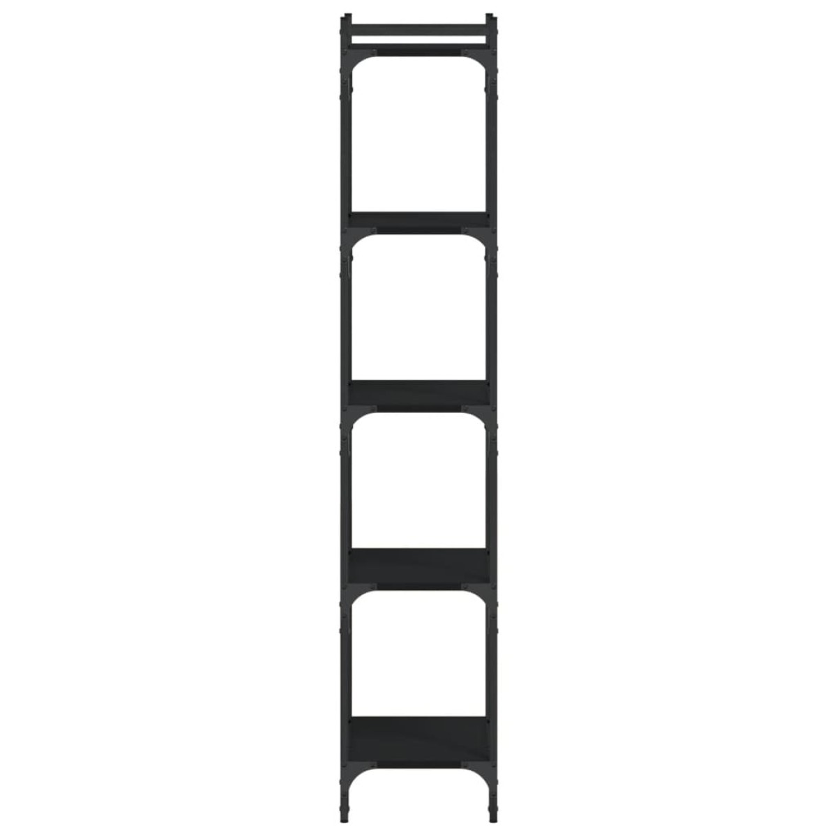 vidaXL Βιβλιοθήκη 5 Επιπέδων Μαύρη 40 x 30 x 154 εκ. από Επεξεργ. Ξύλο