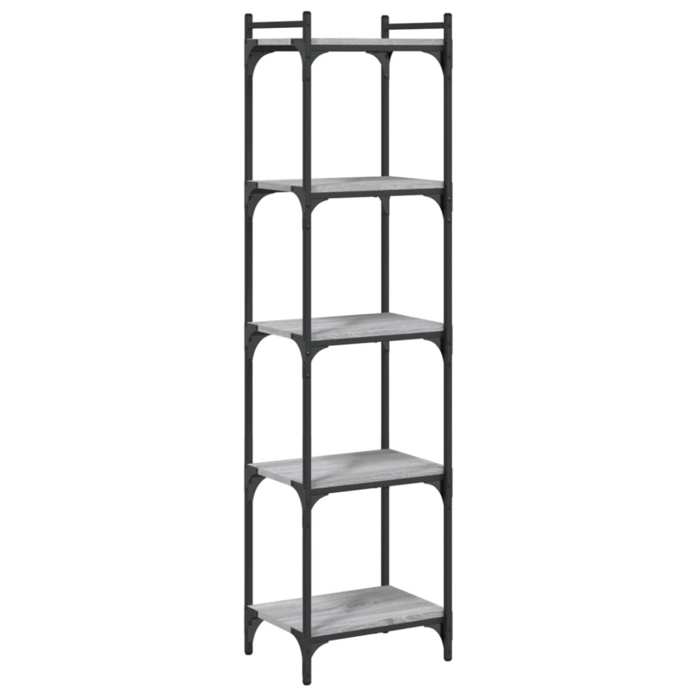 vidaXL Βιβλιοθήκη 5 Επιπέδων Γκρι Sonoma 40x30x154 εκ. Επεξεργ. Ξύλο