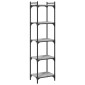 vidaXL Βιβλιοθήκη 5 Επιπέδων Γκρι Sonoma 40x30x154 εκ. Επεξεργ. Ξύλο