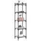 vidaXL Βιβλιοθήκη 5 Επιπέδων Γκρι Sonoma 40x30x154 εκ. Επεξεργ. Ξύλο
