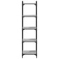 vidaXL Βιβλιοθήκη 5 Επιπέδων Γκρι Sonoma 40x30x154 εκ. Επεξεργ. Ξύλο