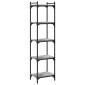vidaXL Βιβλιοθήκη 5 Επιπέδων Γκρι Sonoma 40x30x154 εκ. Επεξεργ. Ξύλο