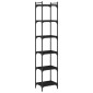 vidaXL Βιβλιοθήκη 6 Επιπέδων Μαύρη 40x30x188 εκ. Επεξεργασμένο Ξύλο