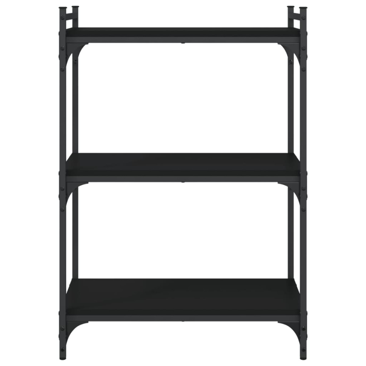 vidaXL Βιβλιοθήκη 3 Επιπέδων Μαύρη 60 x 30 x 86 εκ. από Επεξεργ. Ξύλο