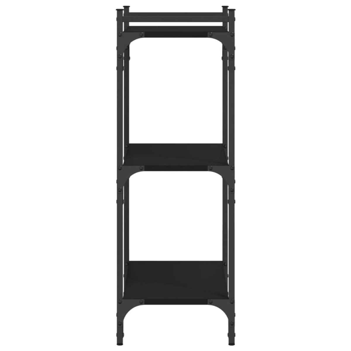vidaXL Βιβλιοθήκη 3 Επιπέδων Μαύρη 60 x 30 x 86 εκ. από Επεξεργ. Ξύλο