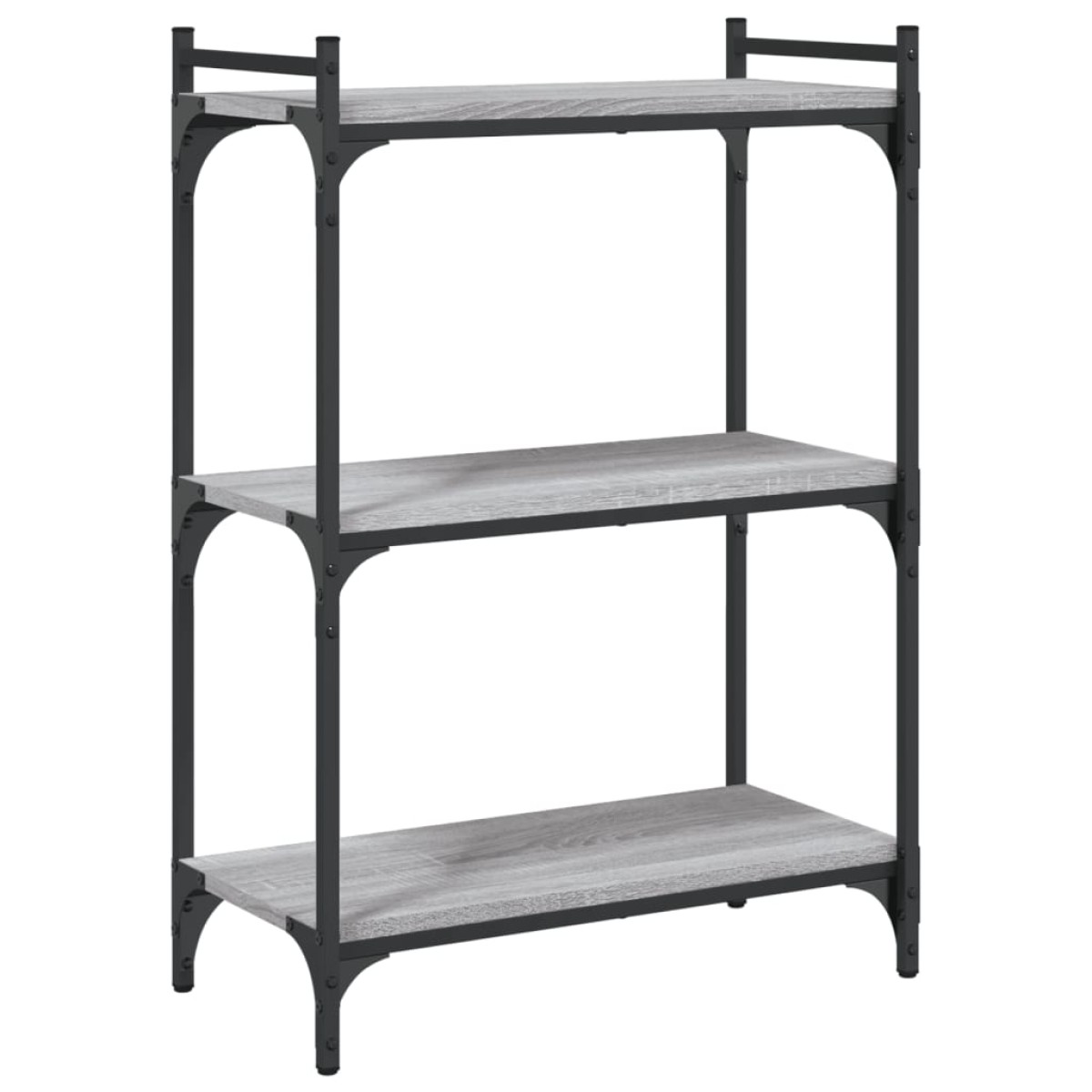 vidaXL Βιβλιοθήκη 3 Επιπέδων Γκρι Sonoma 60x30x86 εκ. Επεξεργ. Ξύλο