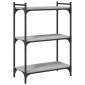 vidaXL Βιβλιοθήκη 3 Επιπέδων Γκρι Sonoma 60x30x86 εκ. Επεξεργ. Ξύλο