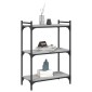 vidaXL Βιβλιοθήκη 3 Επιπέδων Γκρι Sonoma 60x30x86 εκ. Επεξεργ. Ξύλο