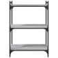 vidaXL Βιβλιοθήκη 3 Επιπέδων Γκρι Sonoma 60x30x86 εκ. Επεξεργ. Ξύλο