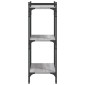 vidaXL Βιβλιοθήκη 3 Επιπέδων Γκρι Sonoma 60x30x86 εκ. Επεξεργ. Ξύλο
