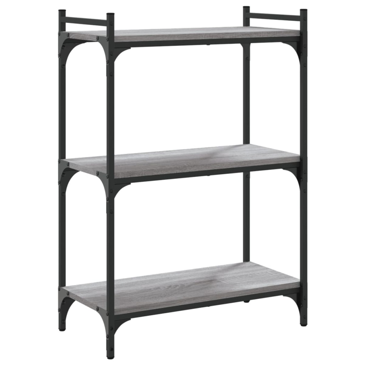 vidaXL Βιβλιοθήκη 3 Επιπέδων Γκρι Sonoma 60x30x86 εκ. Επεξεργ. Ξύλο