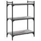 vidaXL Βιβλιοθήκη 3 Επιπέδων Γκρι Sonoma 60x30x86 εκ. Επεξεργ. Ξύλο