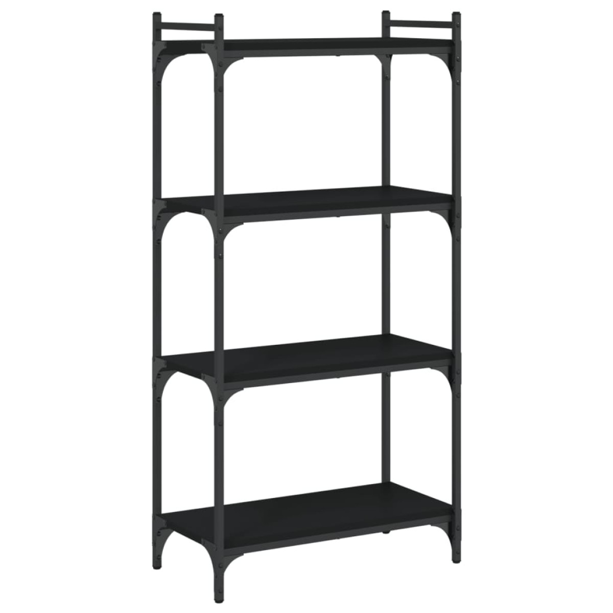 vidaXL Βιβλιοθήκη 4 Επιπέδων Μαύρη 60x30x120 εκ. Επεξεργασμένο Ξύλο