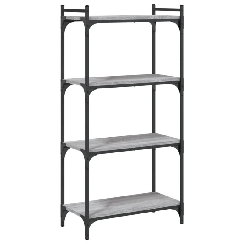 vidaXL Βιβλιοθήκη 4 Επιπέδων Γκρι Sonoma 60x30x120 εκ. Επεξεργ. Ξύλο