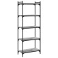 vidaXL Βιβλιοθήκη 5 Επιπέδων Γκρι Sonoma 60x30x154 εκ. Επεξεργ. Ξύλο