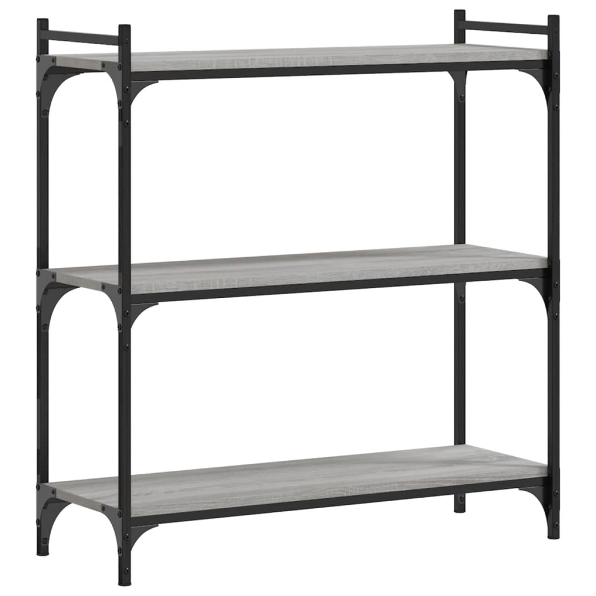 vidaXL Βιβλιοθήκη 3 Επιπέδων Γκρι Sonoma 80x30x86 εκ. Επεξεργ. Ξύλο